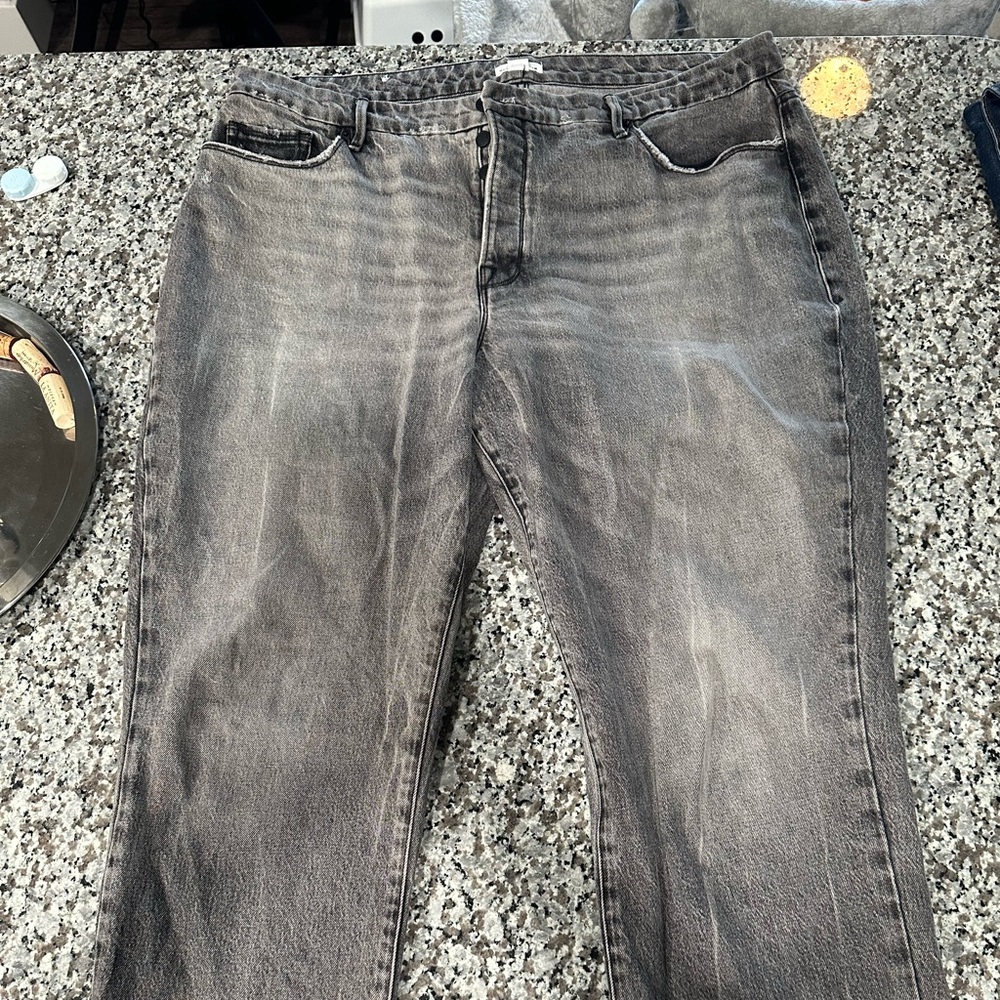 New- Good American Good Boy Button Fly Jean Size 18